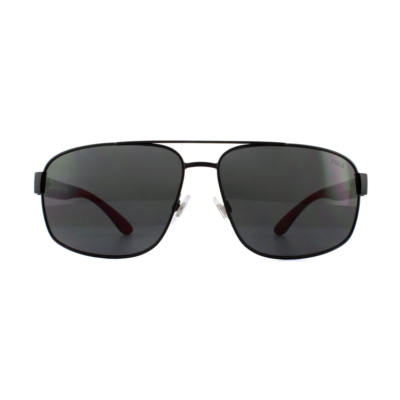 Polo Ralph Lauren Polo Ralph Lauren Men's Aviator Matte Black Grey Sunglasses