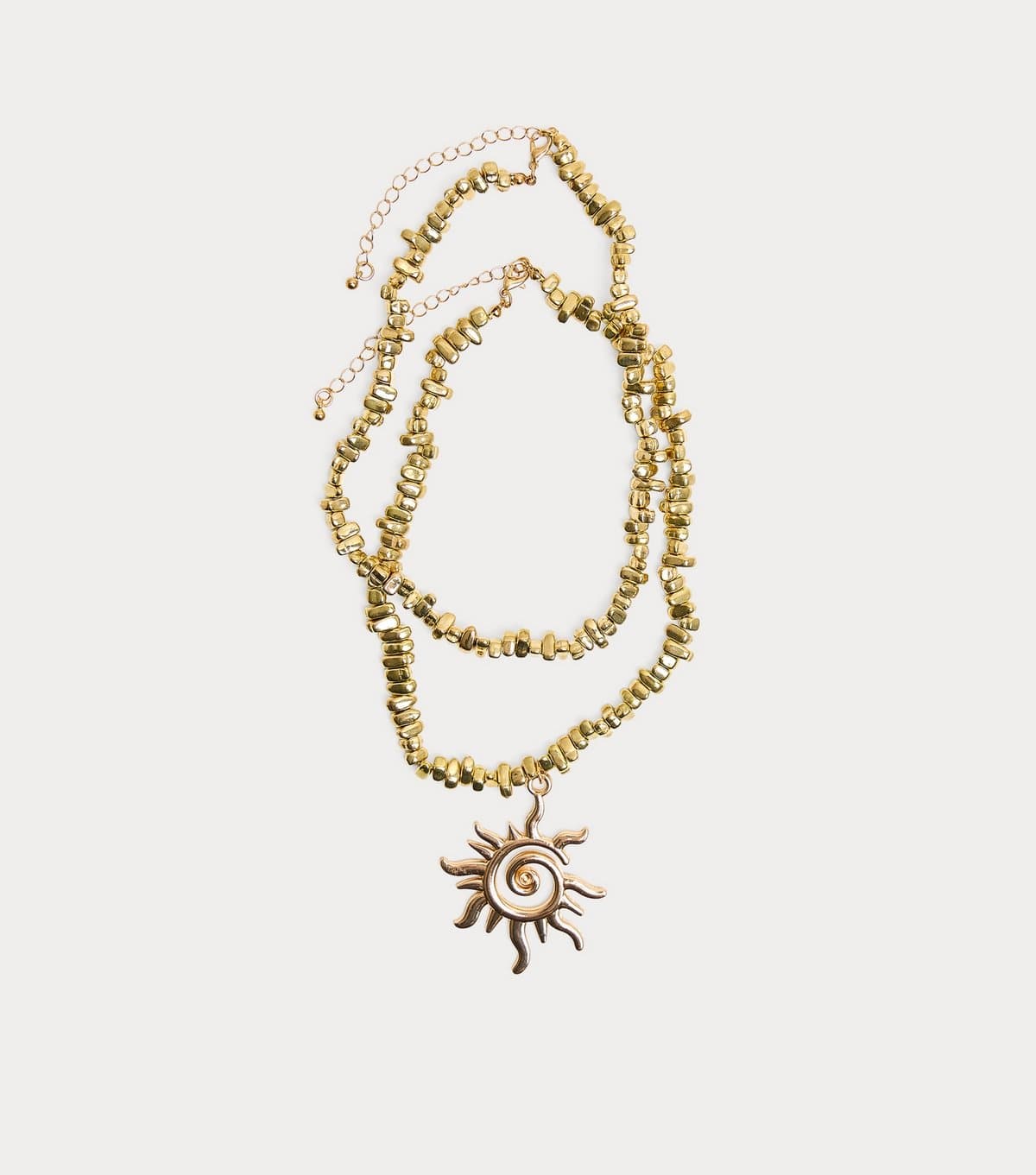 Public Desire Public Desire Gold Tone 2 Layer Sunshine Pendant Necklace