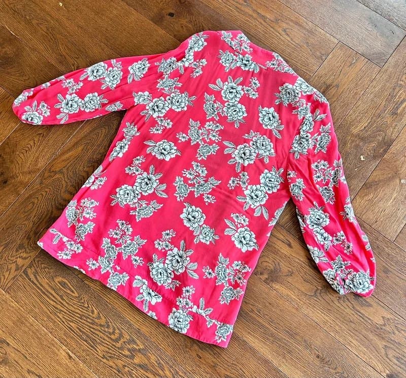 New Look [Summer/Holiday] Lightweight Floral Pink Open Cardigan New Look Size 14