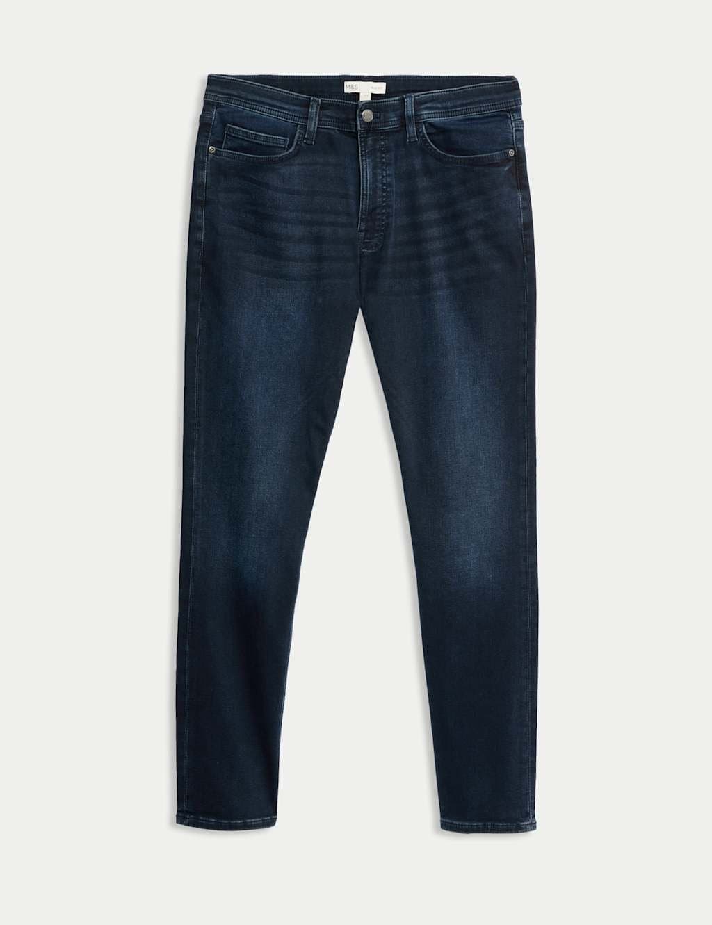 Marks & Spencer M&S Blue/Black Slim Fit Comfort Stretch Jeans