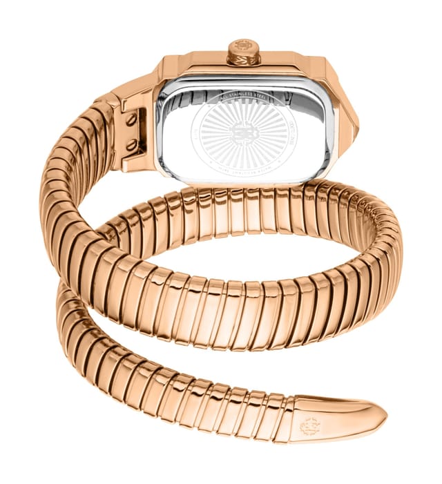 Roberto Cavalli Roberto Cavalli Women's Rose Gold Snake With Green Dial Stainless Steel Watch - 2