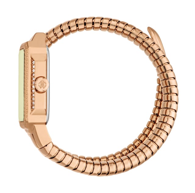 Roberto Cavalli Roberto Cavalli Women's Rose Gold Snake With Green Dial Stainless Steel Watch - 3