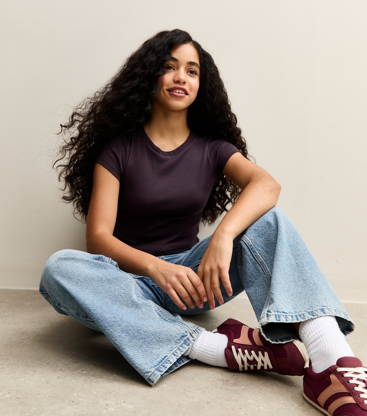 New Look Girls' Dark Purple Cap Sleeve Baby Tee New Look - 3