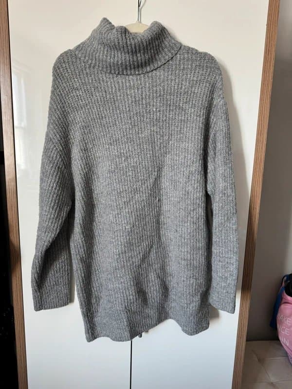 Bershka Mini Knit dress wide turtleneck collar