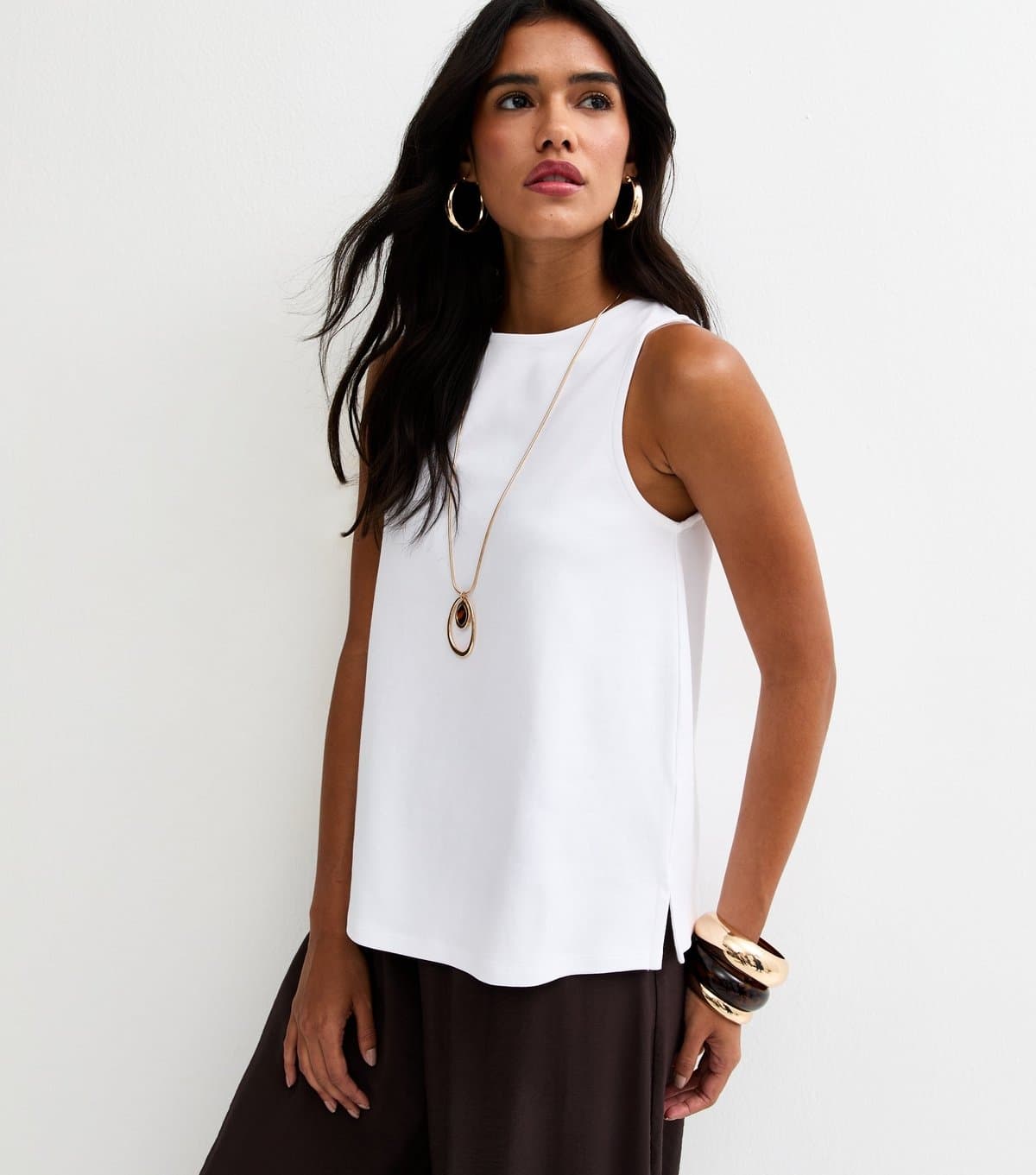 New Look Women's Premium White Jersey Tank Top New Look