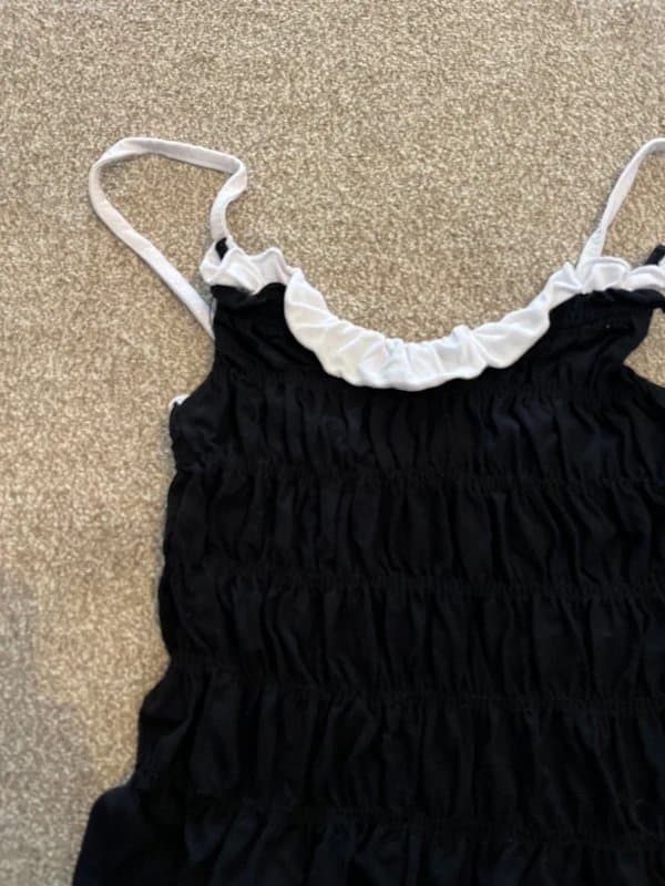 ASOS ASOS ruched black and white vest