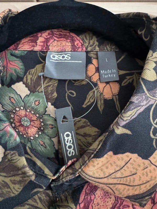 ASOS Mens ASOS Floral Pattern Shirt - L - 1