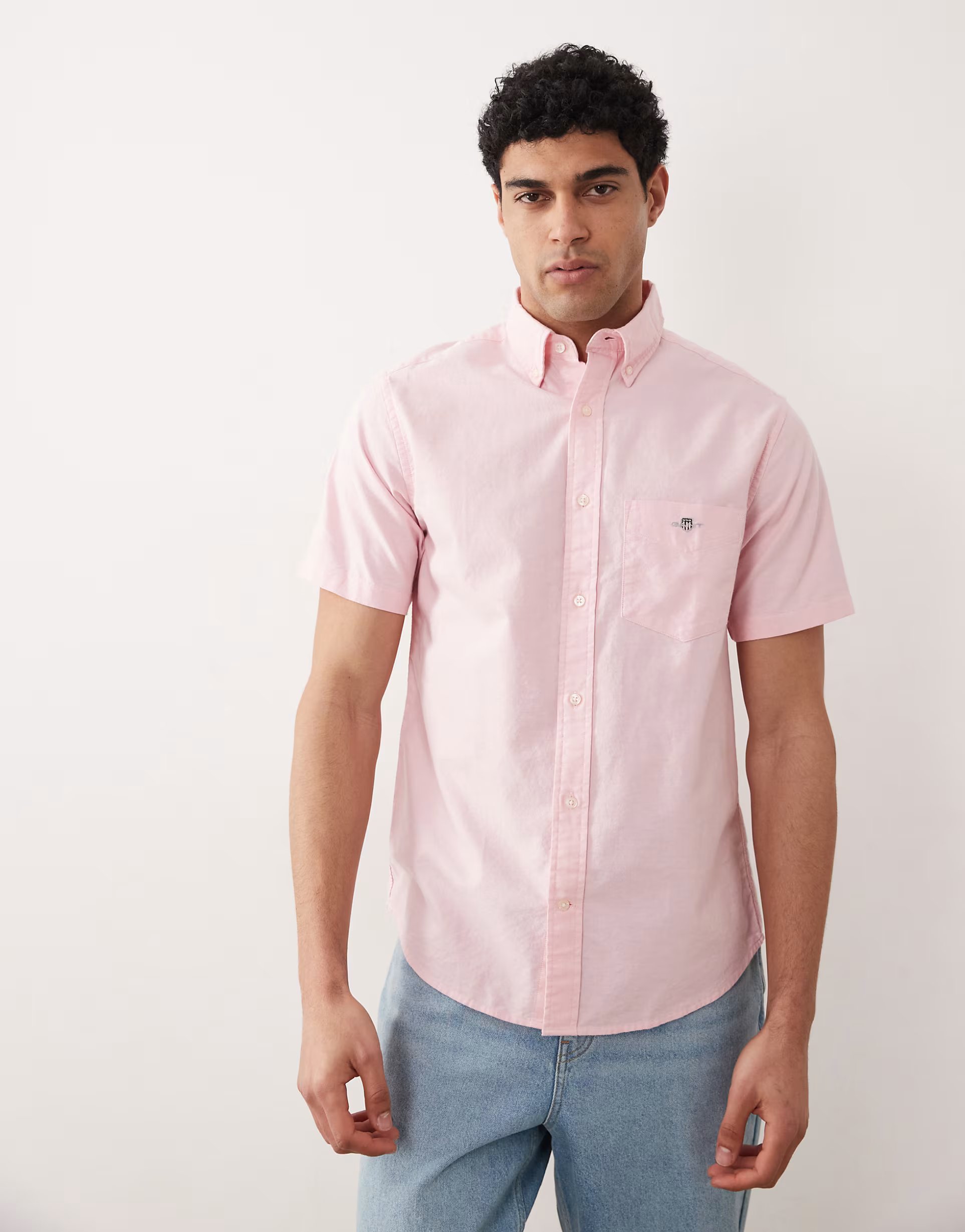 ASOS GANT Regular fit classic oxford shirt in washed pink - 1
