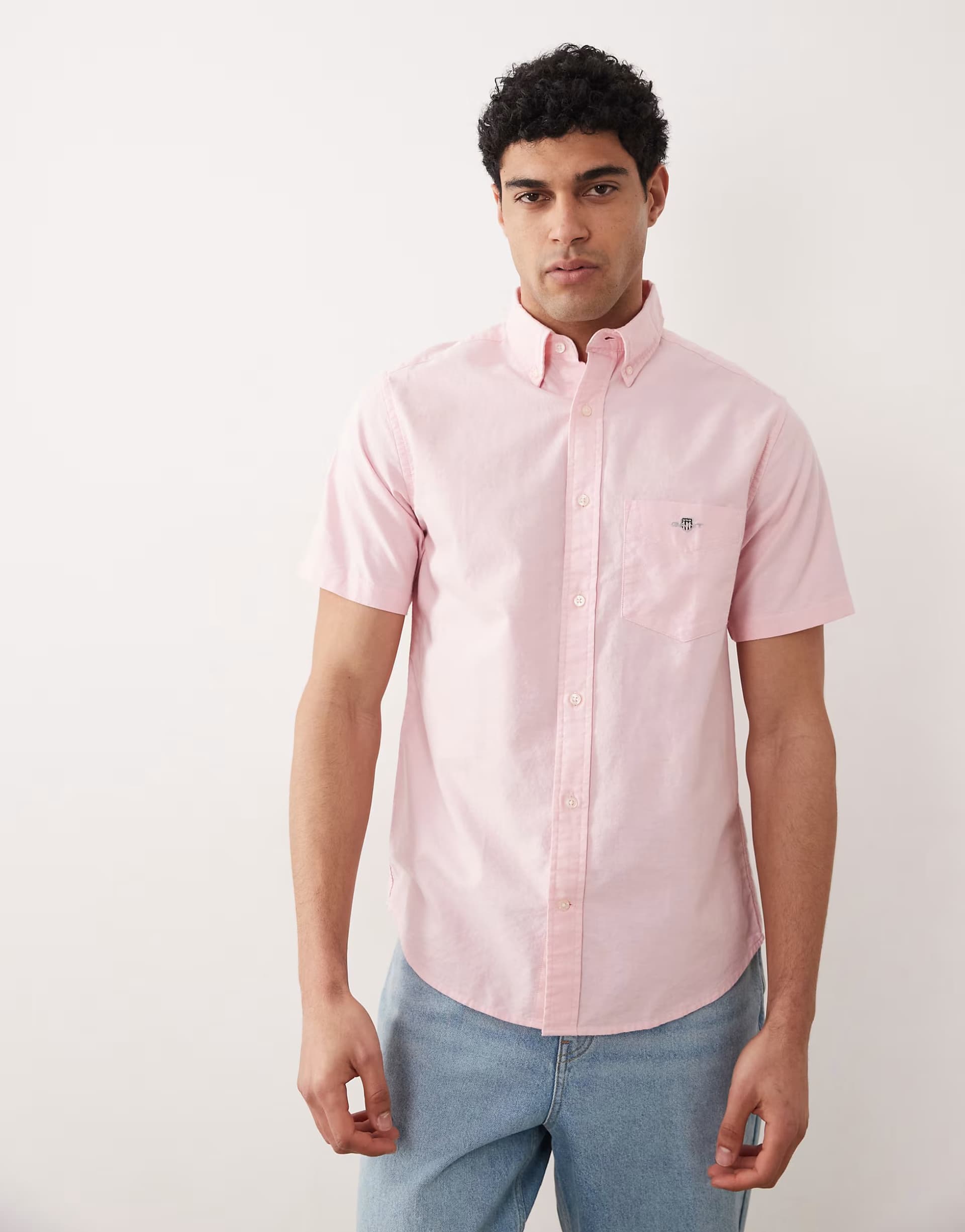ASOS GANT Regular fit classic oxford shirt in washed pink