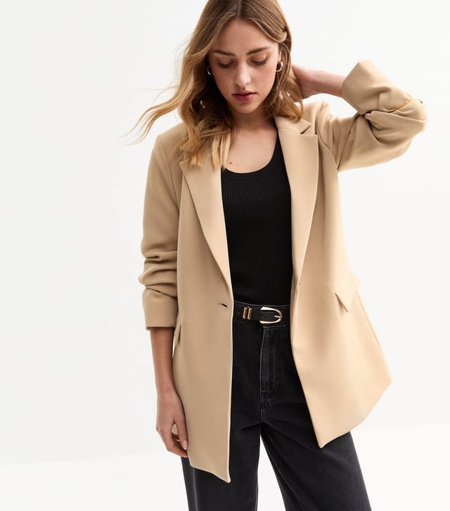 New Look Women's Camel Single Breasted Blazer New Look - 2