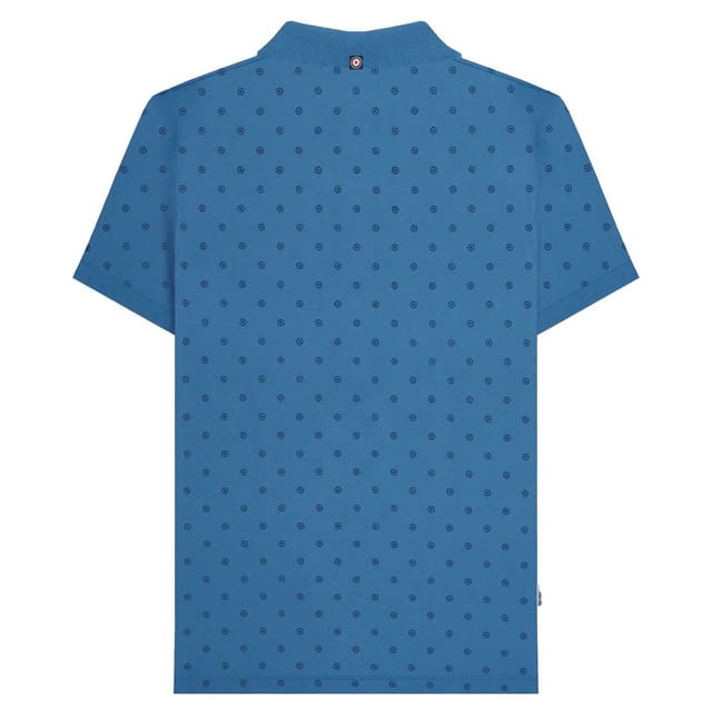 Lambretta Lambretta Men's Premium AW24 Target Polo Shirt in Mid Blue - 2