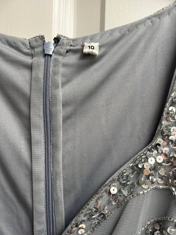 ASOS Silver sequins mermaid maxi dress