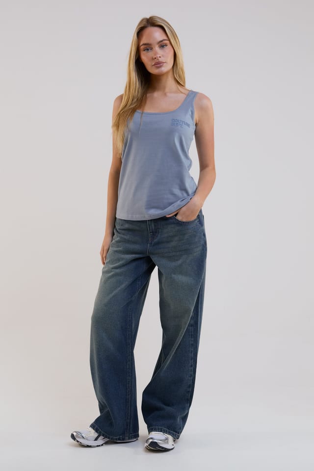BCouture BCouture Women's Wide Leg Jeans in Dark Blue - 3