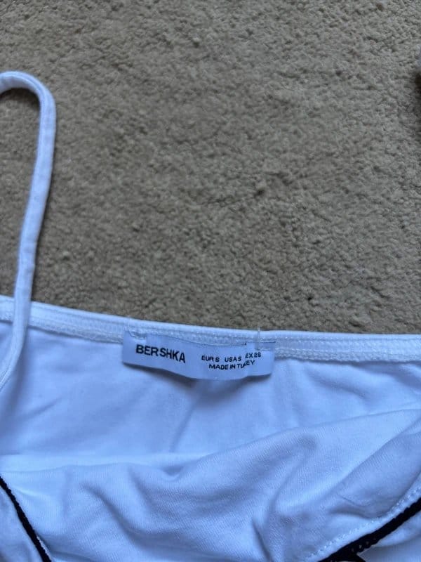Bershka White Cotton Camisole