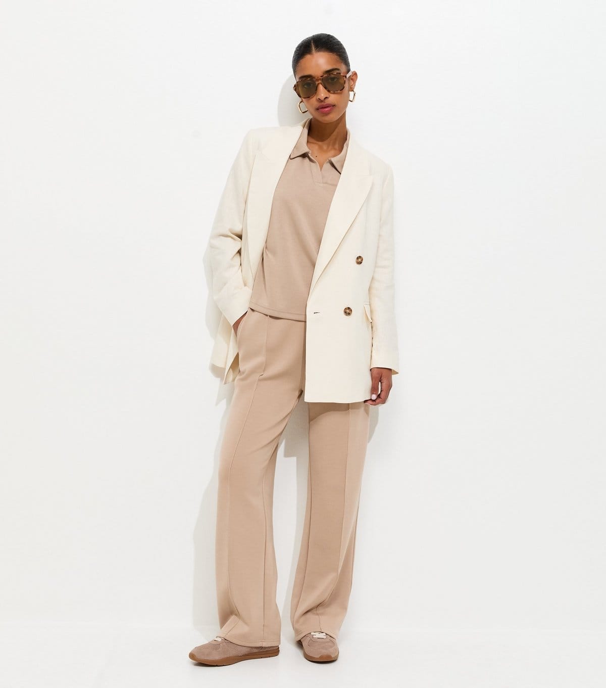 New Look Women's Premium Mink Jersey Wide Leg Joggers New Look - 4