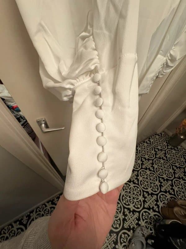 ASOS Asos Design Lucinda Satin Wedding Dress – Ivory – UK 10 – New (Minor Flaw)