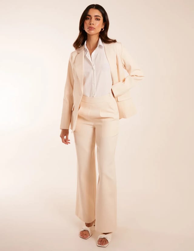 Blue Vanilla Wide Leg Suit Trousers - 3
