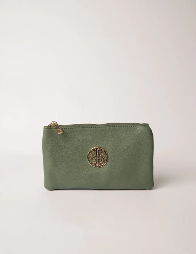 Blue Vanilla Detailed Zip Up Purse With Detachable Strap - 2