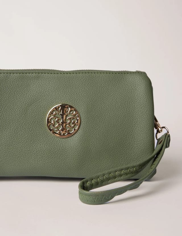 Blue Vanilla Detailed Zip Up Purse With Detachable Strap - 3