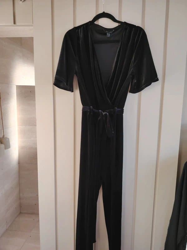 New Look Velvet wrap Jumpsuit 14 gorgeousness itself