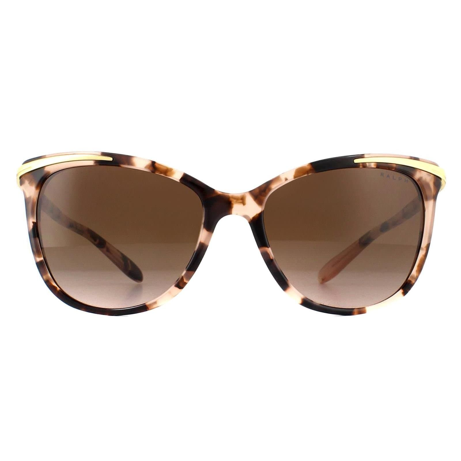 Ralph by Ralph Lauren Ralph by Ralph Lauren Women's Cat Eye Pink Tortoise Dark Brown Gradient Sunglasses