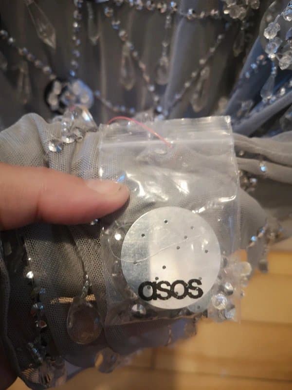asos édition Stunning Asos Edition Silver Embellished dress size 14