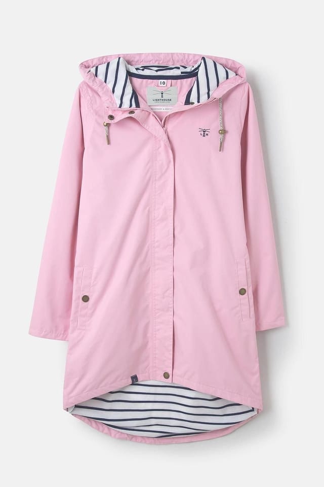 Lighthouse Clothing Lighthouse Clothing Women's Long Beachcomber Jacket Spring Summer Outdoor Coat in Pink - 3