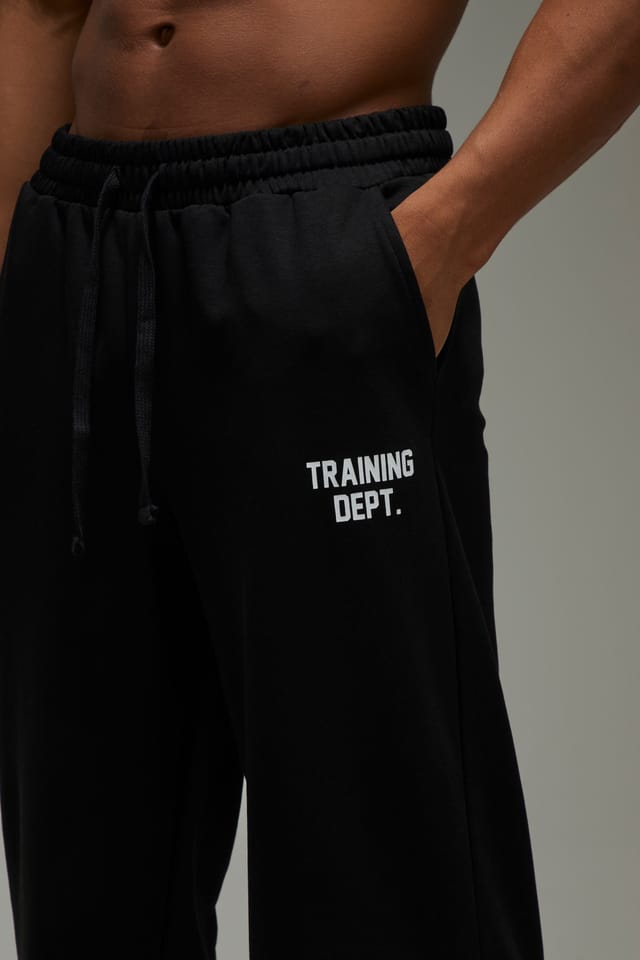 Training Dept. Training Dept. Men's Training Dept Wide Leg Loopback Jogger in Black - 3