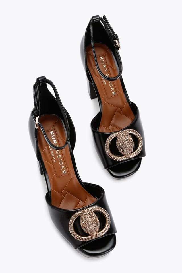 Kurt Geiger London Kurt Geiger London Women's 'Chelsea Platform Sandal' Patent Heels in Black - 2
