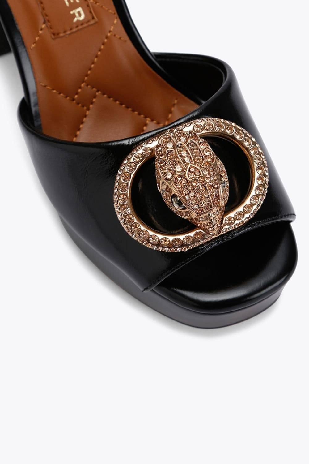 Kurt Geiger London Kurt Geiger London Women's 'Chelsea Platform Sandal' Patent Heels in Black - 4