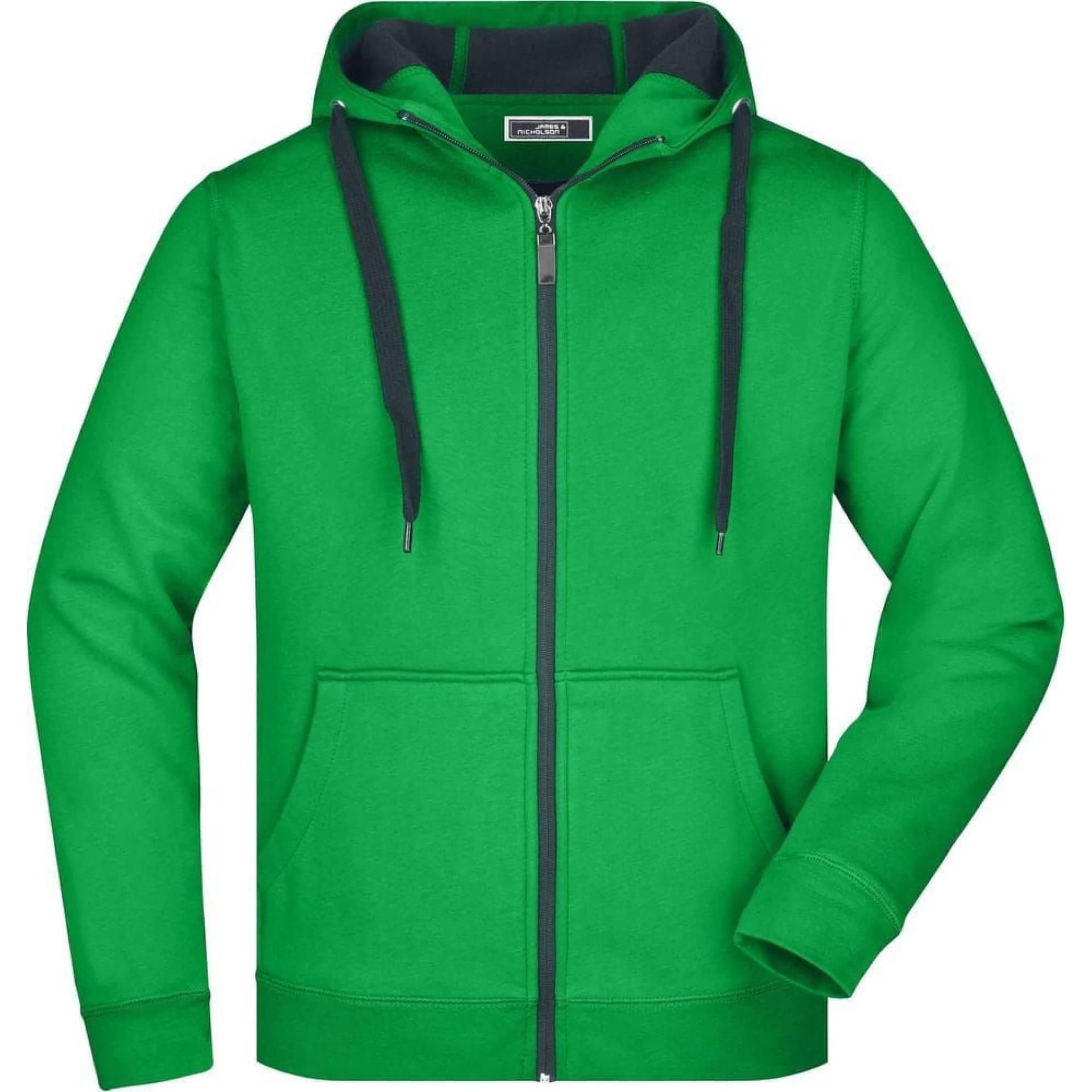James and Nicholson James and Nicholson Men's Doubleface Full Zip Jacket in Bright Green