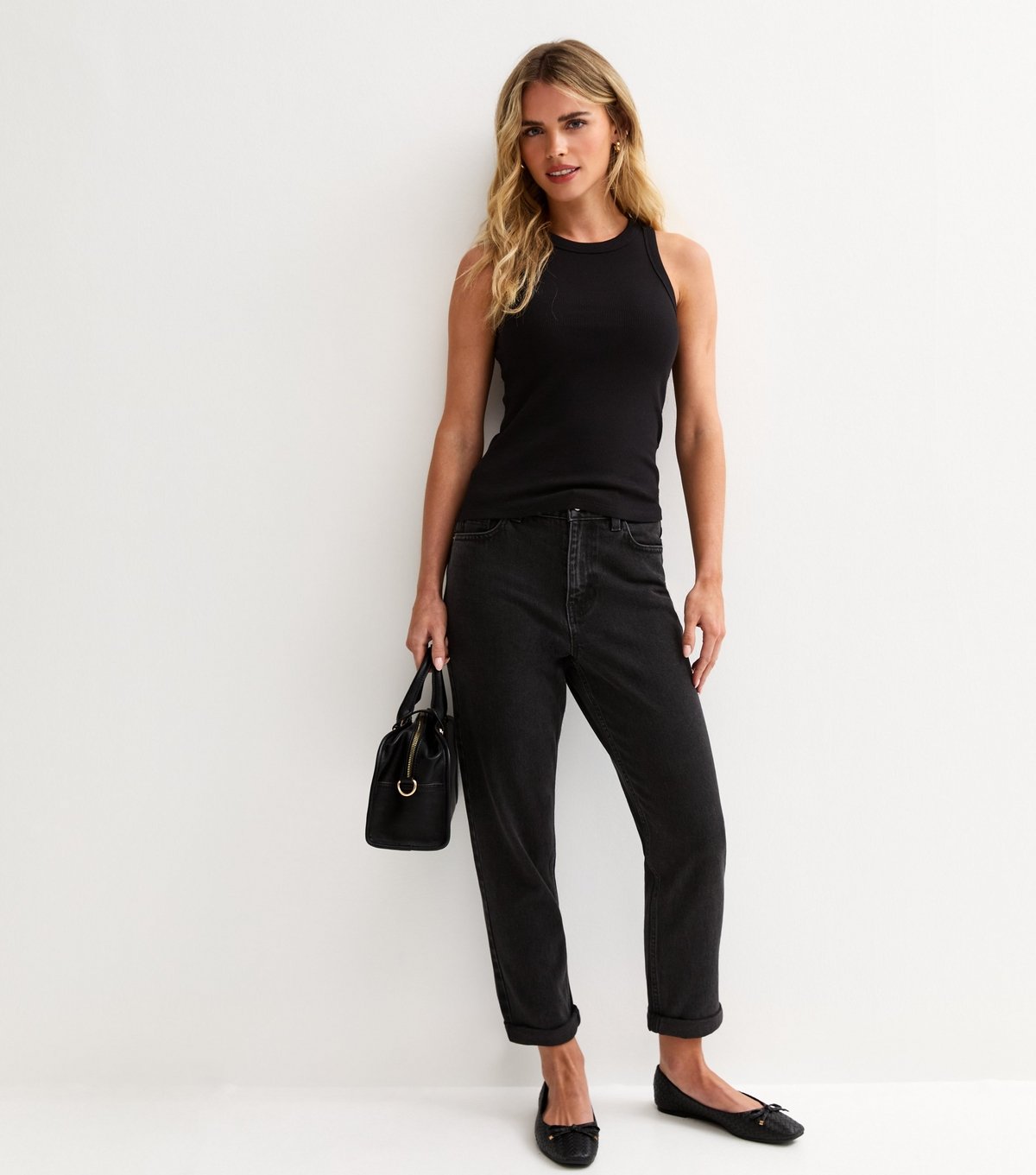 New Look Women's Petite Black Mom Jeans New Look - 4