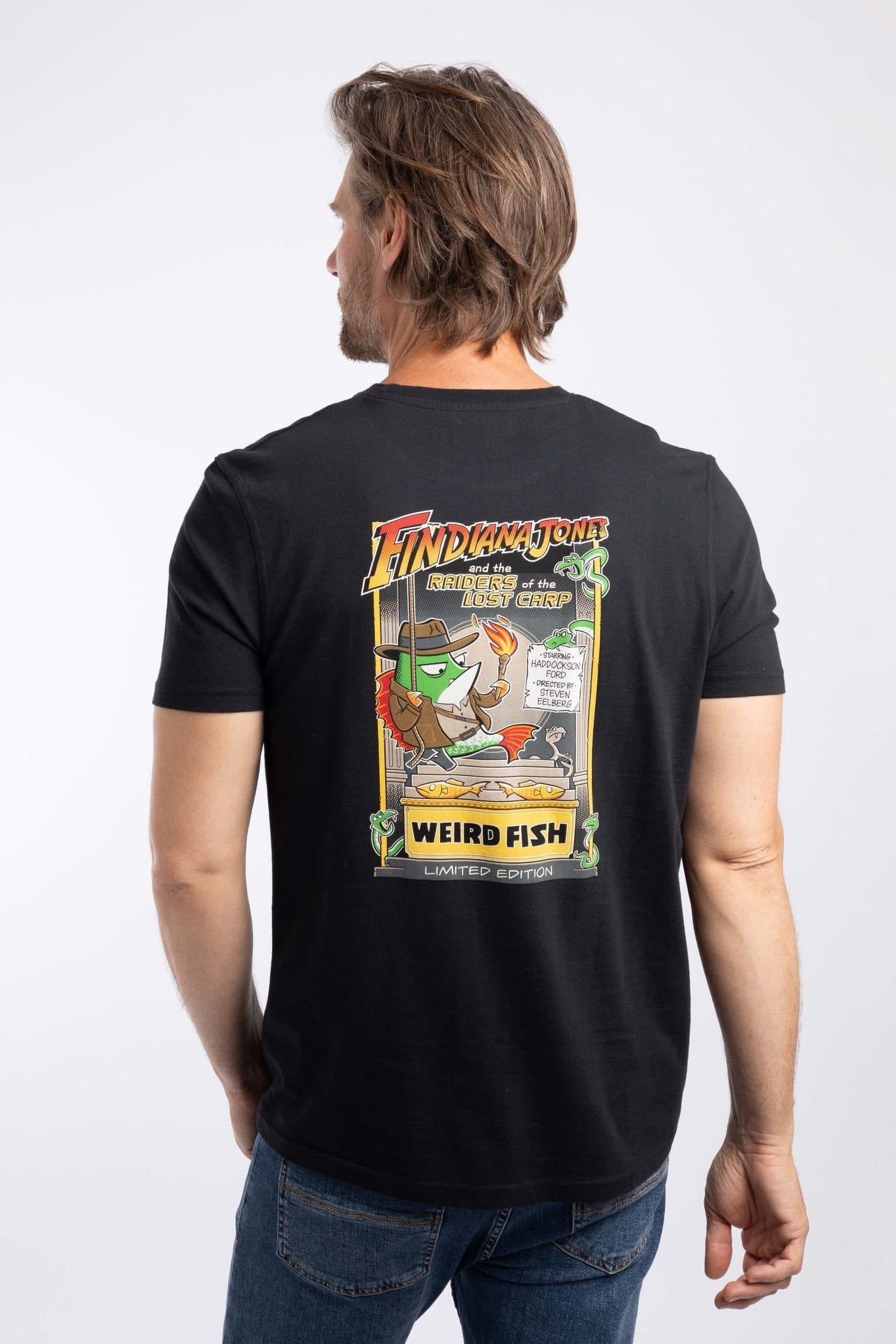 Weird Fish Weird Fish Men's Findiana Jones Artist T-Shirt in Black