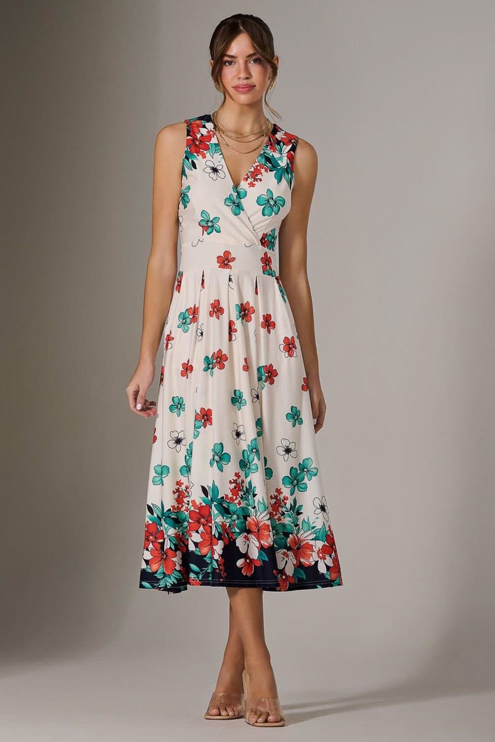 Jolie Moi Jolie Moi Women's Jersey Sleeveless Midi Dress