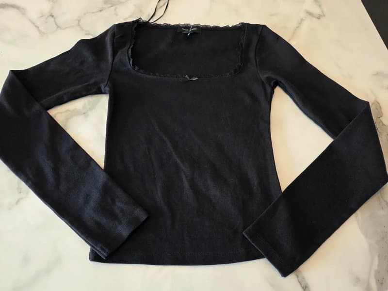 New Look New Look Long Sleeved Top Lace Detail Size 6