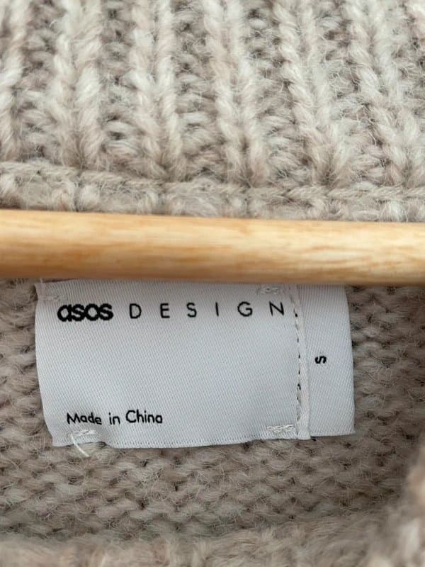 ASOS beige knitted jumper