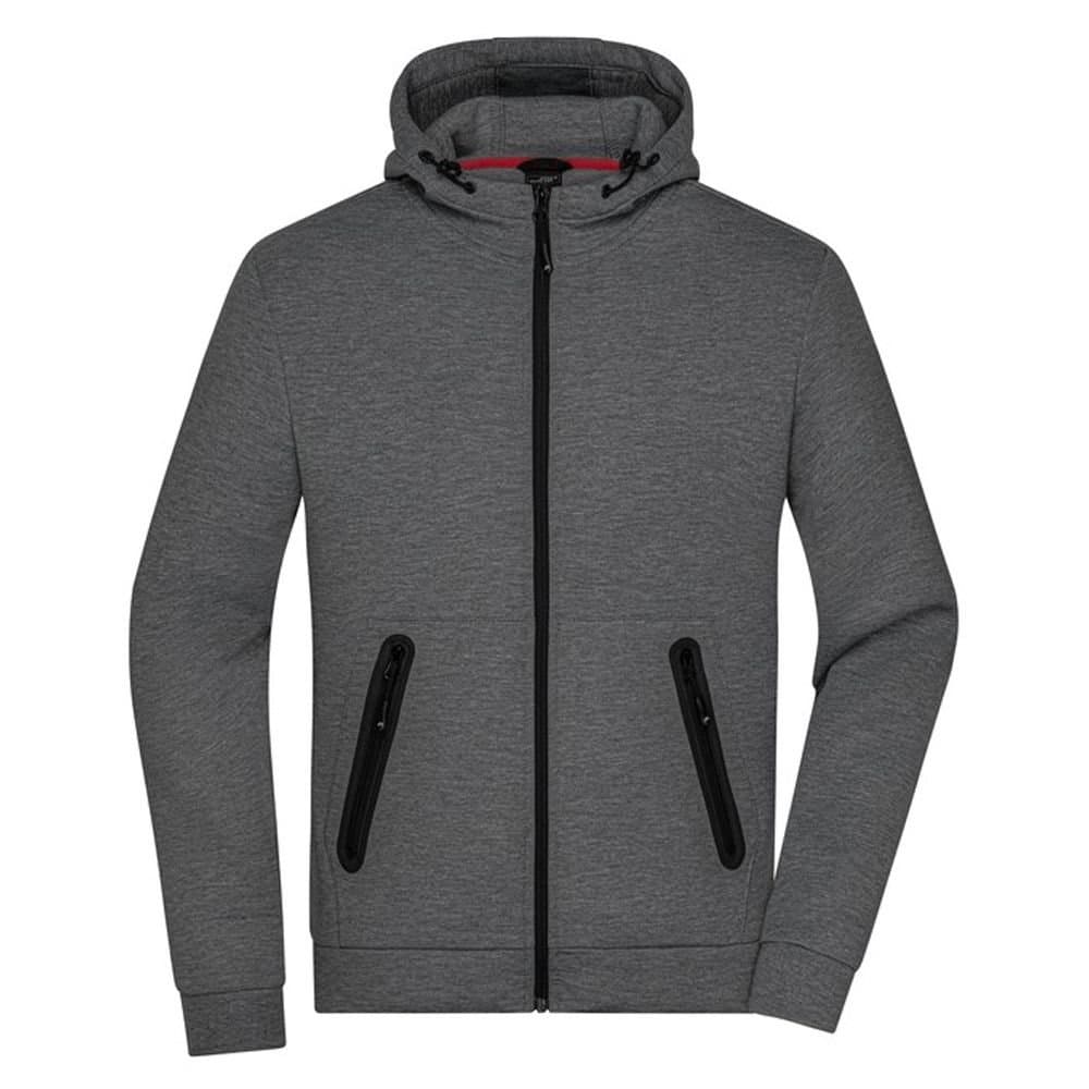 James and Nicholson James and Nicholson Men's Hooded Jacket in Dark Grey
