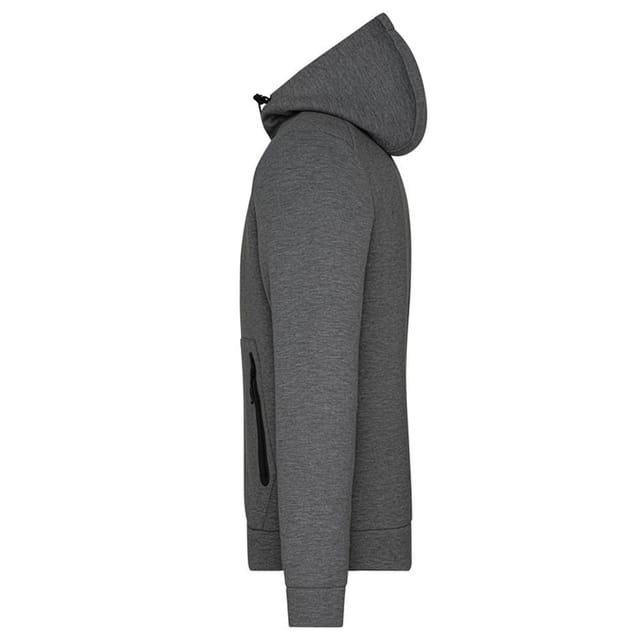 James and Nicholson James and Nicholson Men's Hooded Jacket in Dark Grey - 3