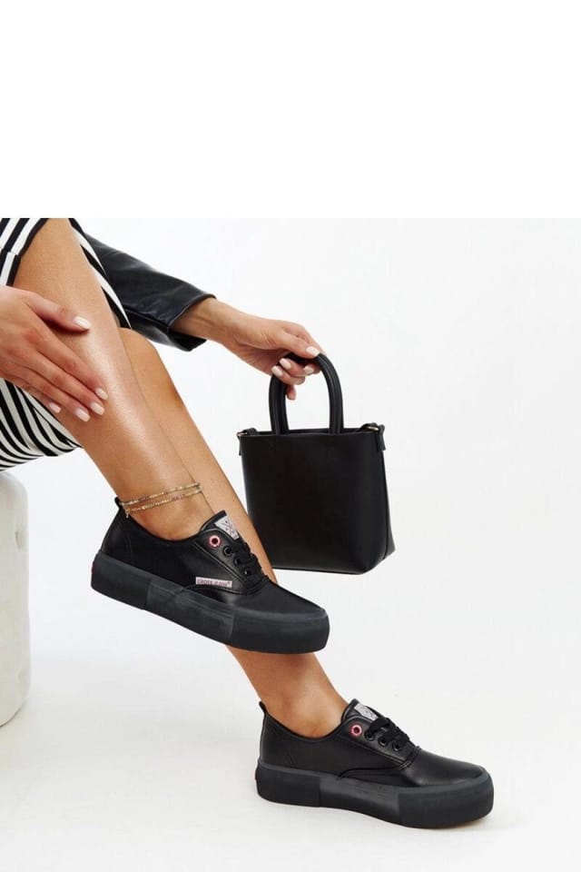 Love Lace Love Lace Women's Cross Jeans Lace Up Sneakers Black Rubber Sole Everyday - 3