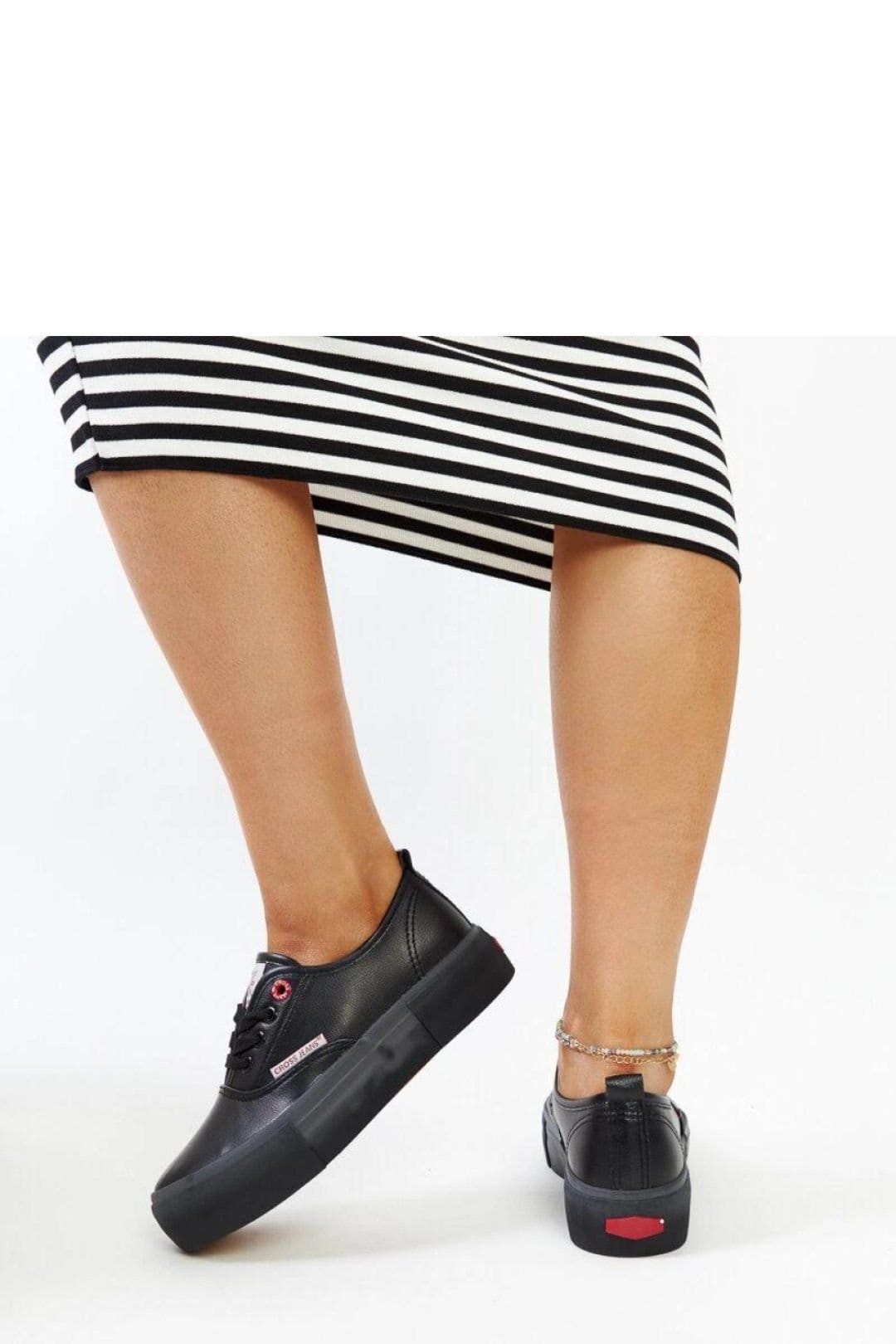 Love Lace Love Lace Women's Cross Jeans Lace Up Sneakers Black Rubber Sole Everyday - 4
