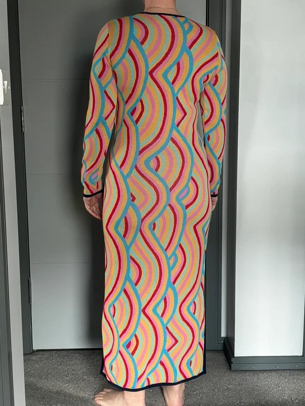 Never Fully Dressed Never Fully Dressed Rainbow Swirl Midi Knit Dress - 1