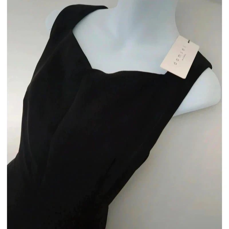 Damsel in a Dress Damsel in a Dress black Krishna modern flare pinafore cocktail dress UK size 14 brand new with tags