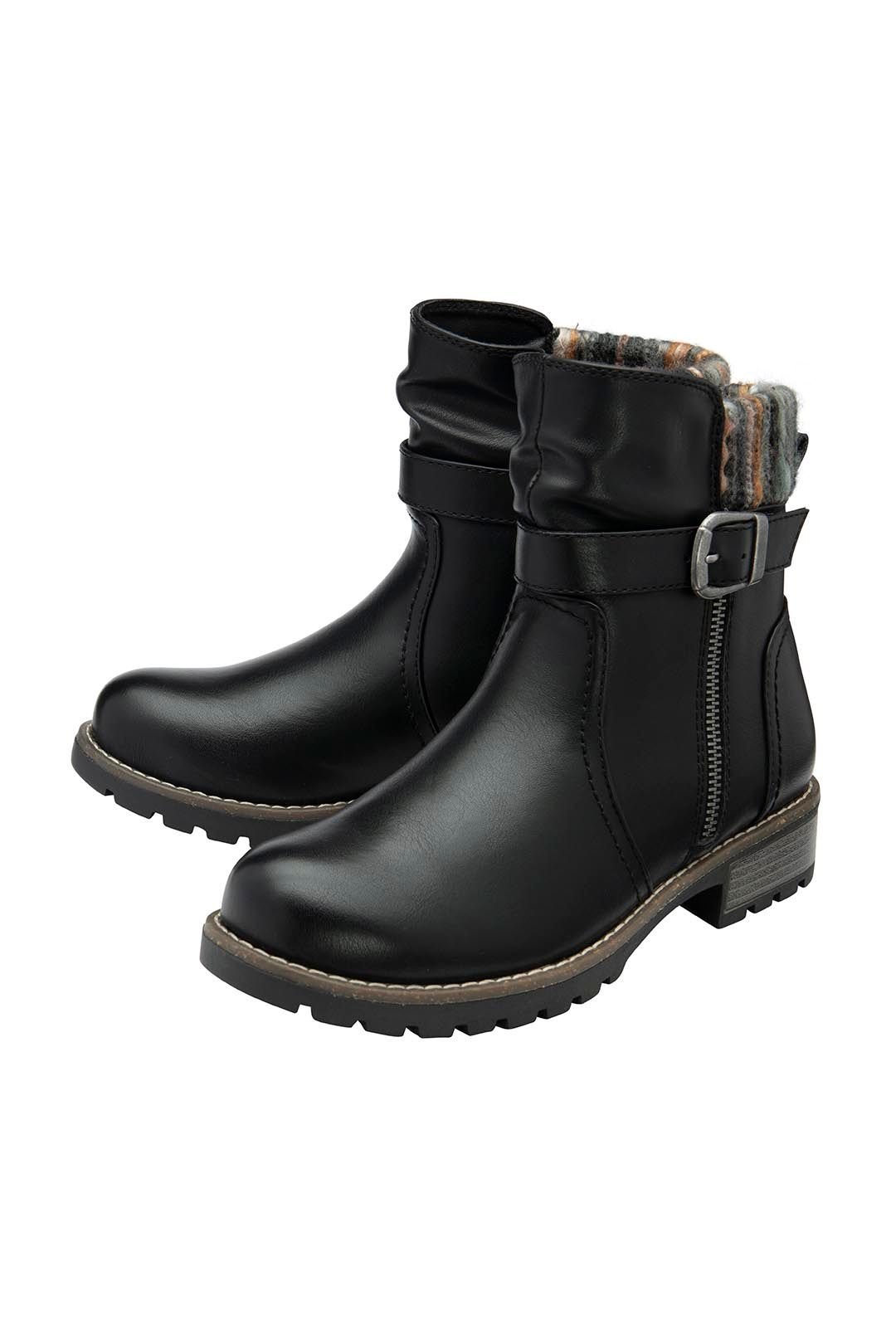 Lotus Lotus Women's 'Triana' Zip-Up Ankle Boots in Black - 2