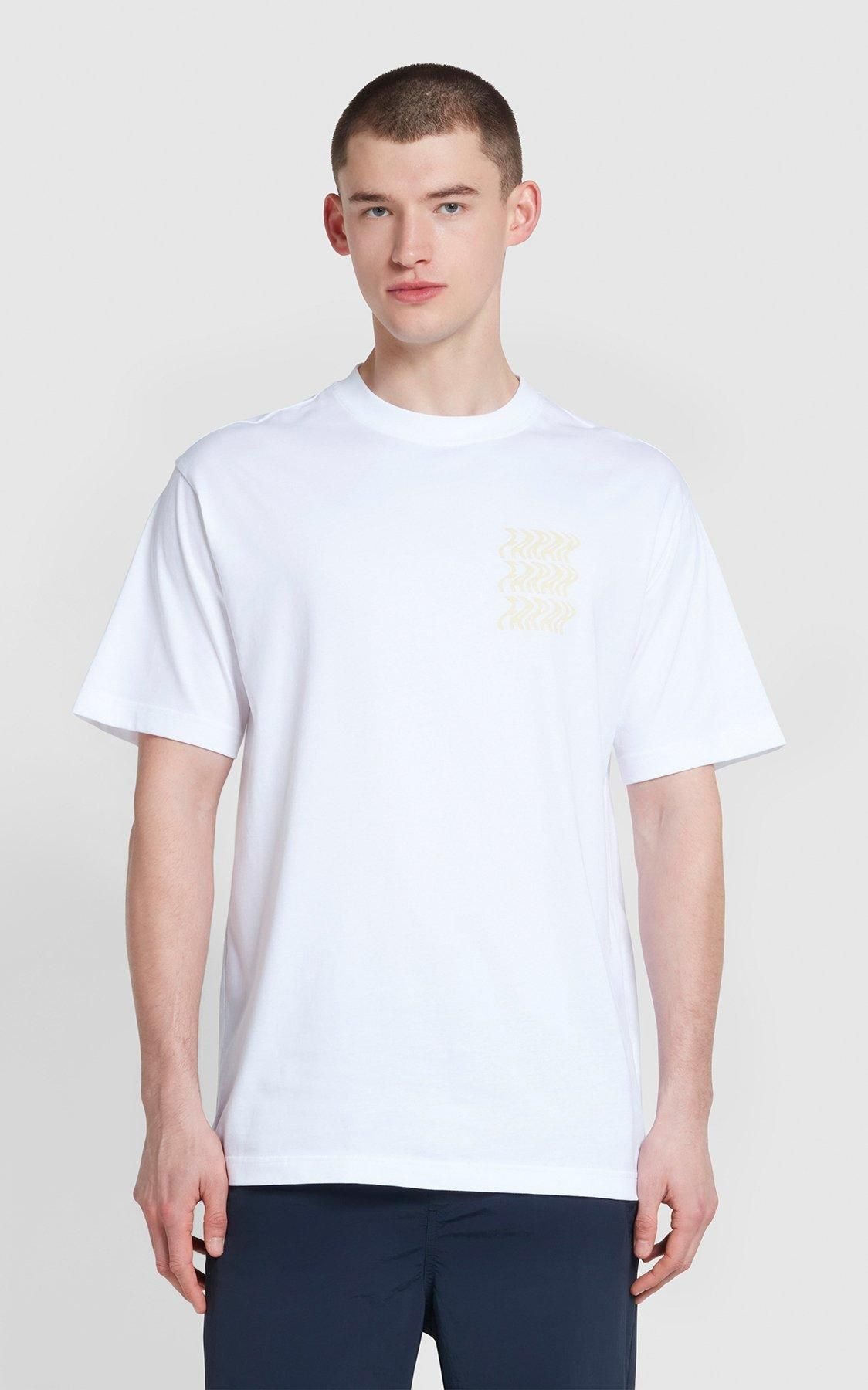 Farah Farah Men's Blond Graphic T-Shirt White - 2