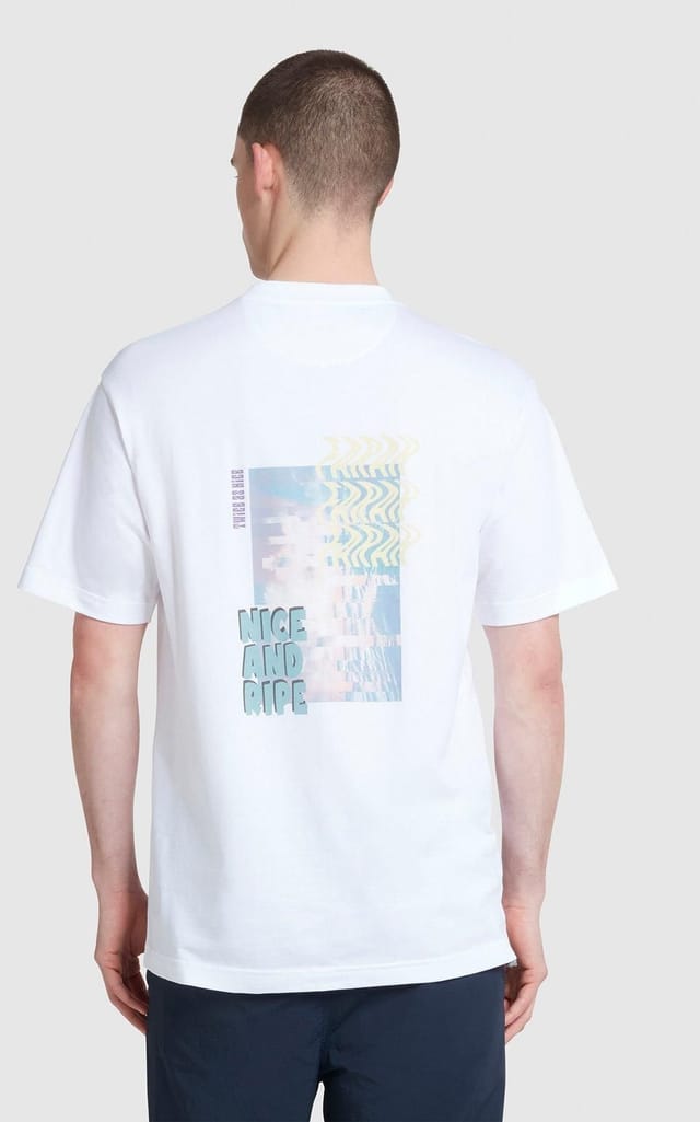 Farah Farah Men's Blond Graphic T-Shirt White - 2