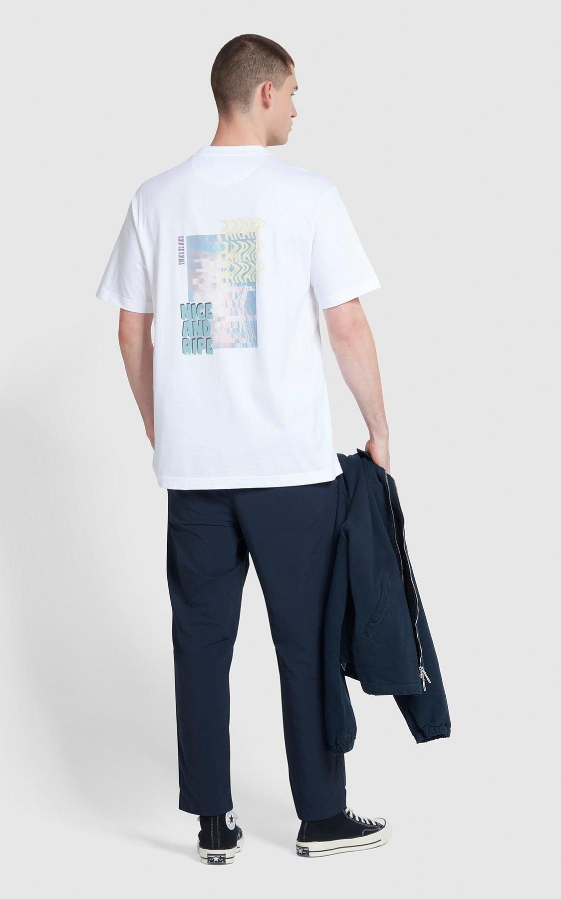 Farah Farah Men's Blond Graphic T-Shirt White - 3