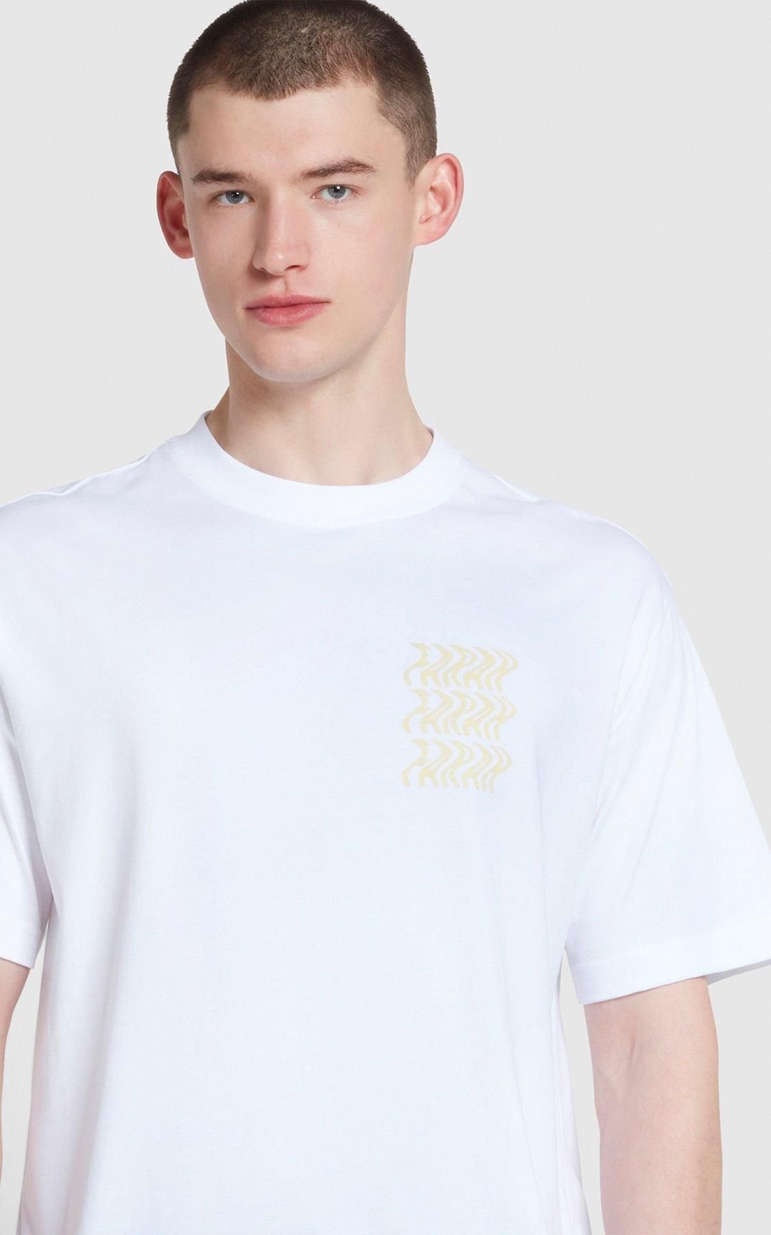 Farah Farah Men's Blond Graphic T-Shirt White - 4