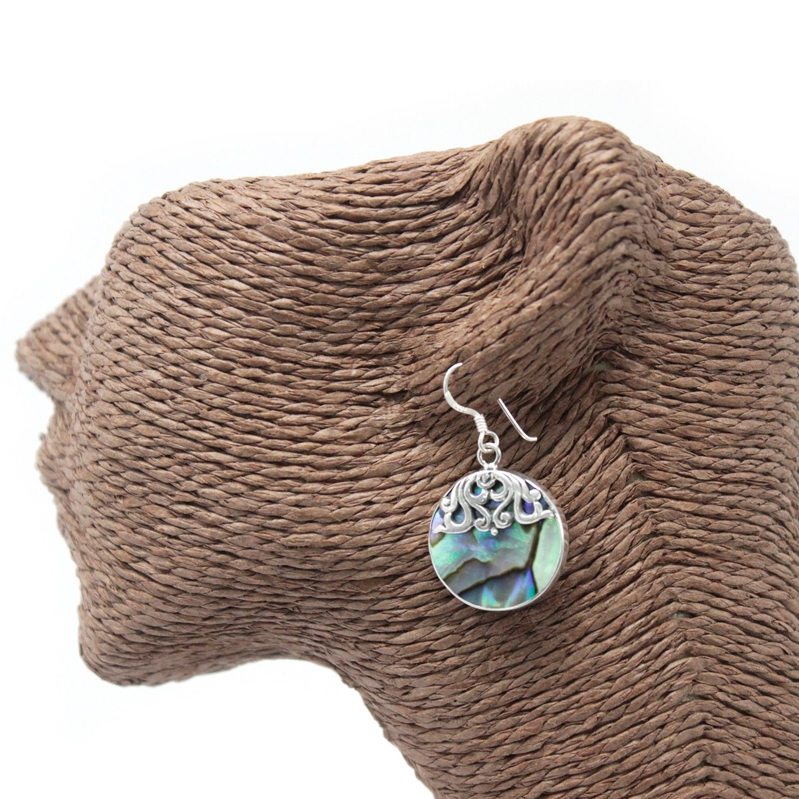KDMD KDMD Women's Shell & Silver Earrings - Classic Disc - Abalone - 3