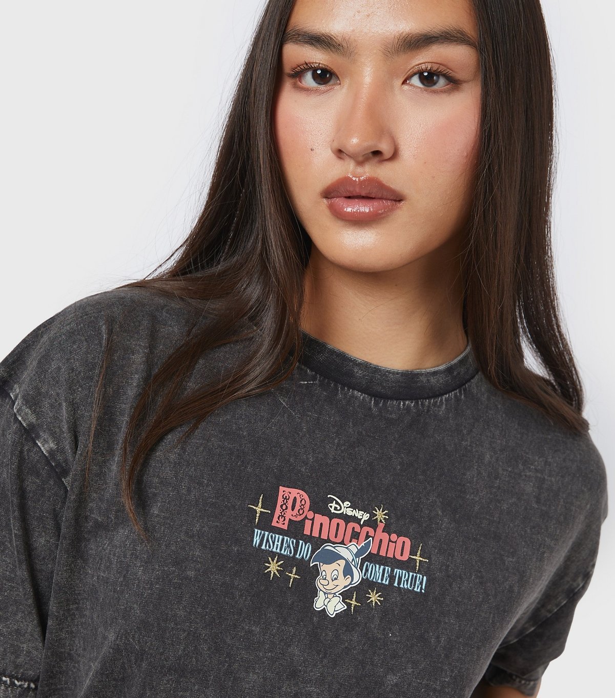 Skinnydip Women's Dark Grey Disney Pinocchio Poster T-Shirt Skinnydip New Look - 4