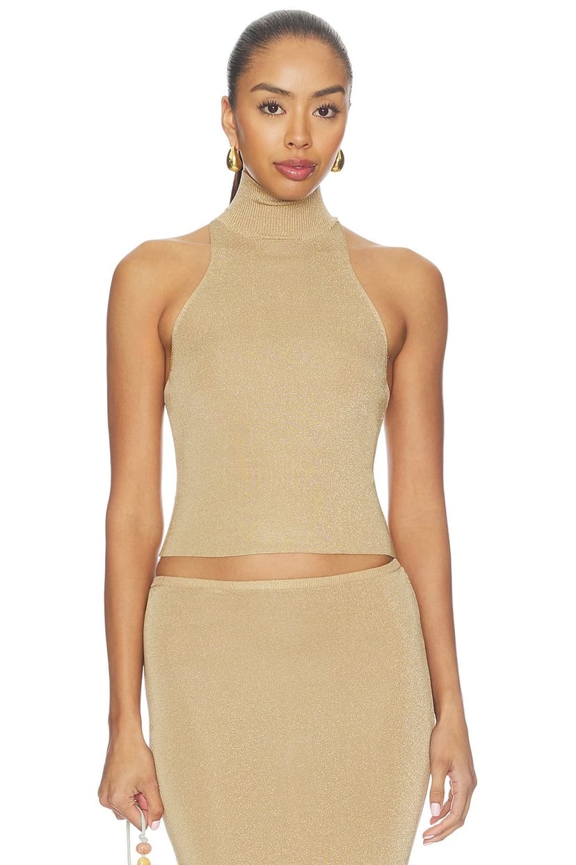 revolve Nyla Shimmer Mock Neck Tank - 1